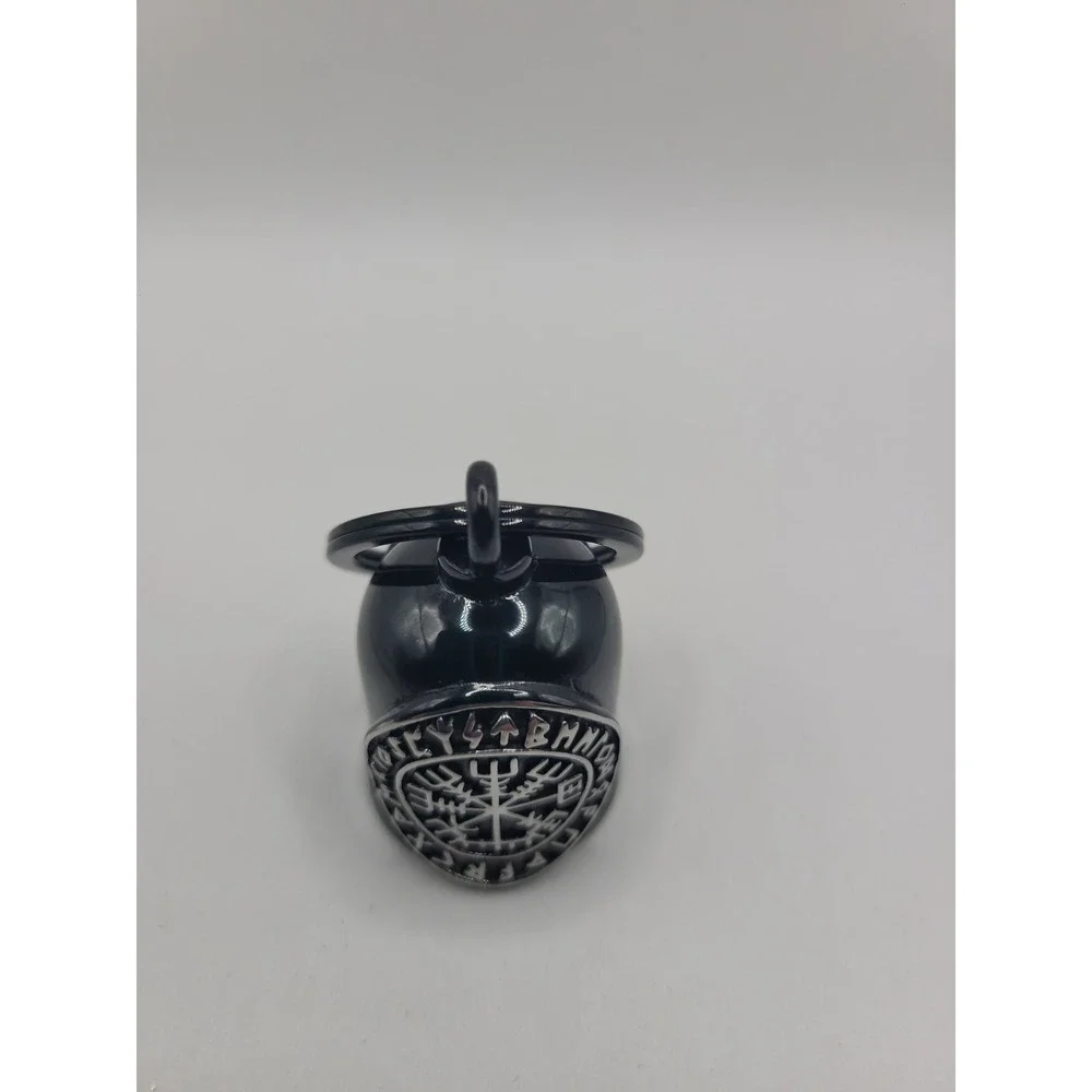 Viking Motorcycle Guardian Bell Silver Tone Norse Biker Good Luck Ride Bell